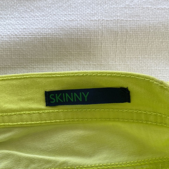 Benetton neon yellow skinny jeans 29 - Picture 3 of 4